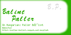 balint paller business card